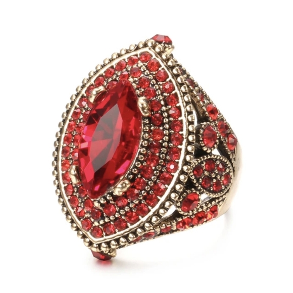 Turkish Vintage Looking Exaggerated Ring forWomen,Ottoman,Byzantian,Traditional - Picture 7 of 7